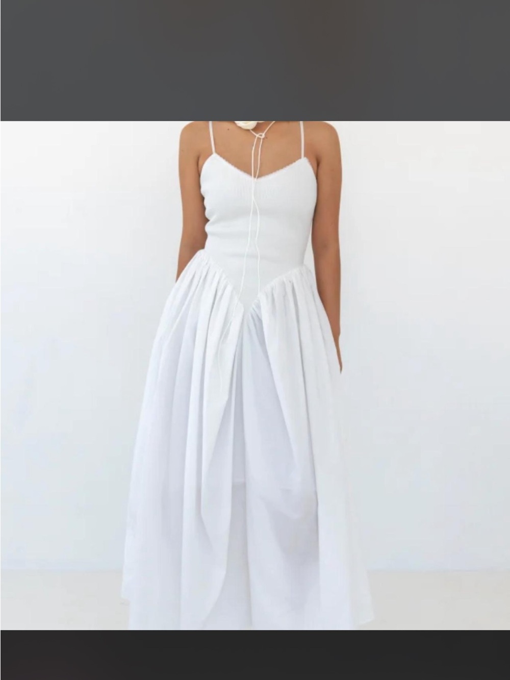 The Bekk Kian Plunged Neck Flare Maxi Dress